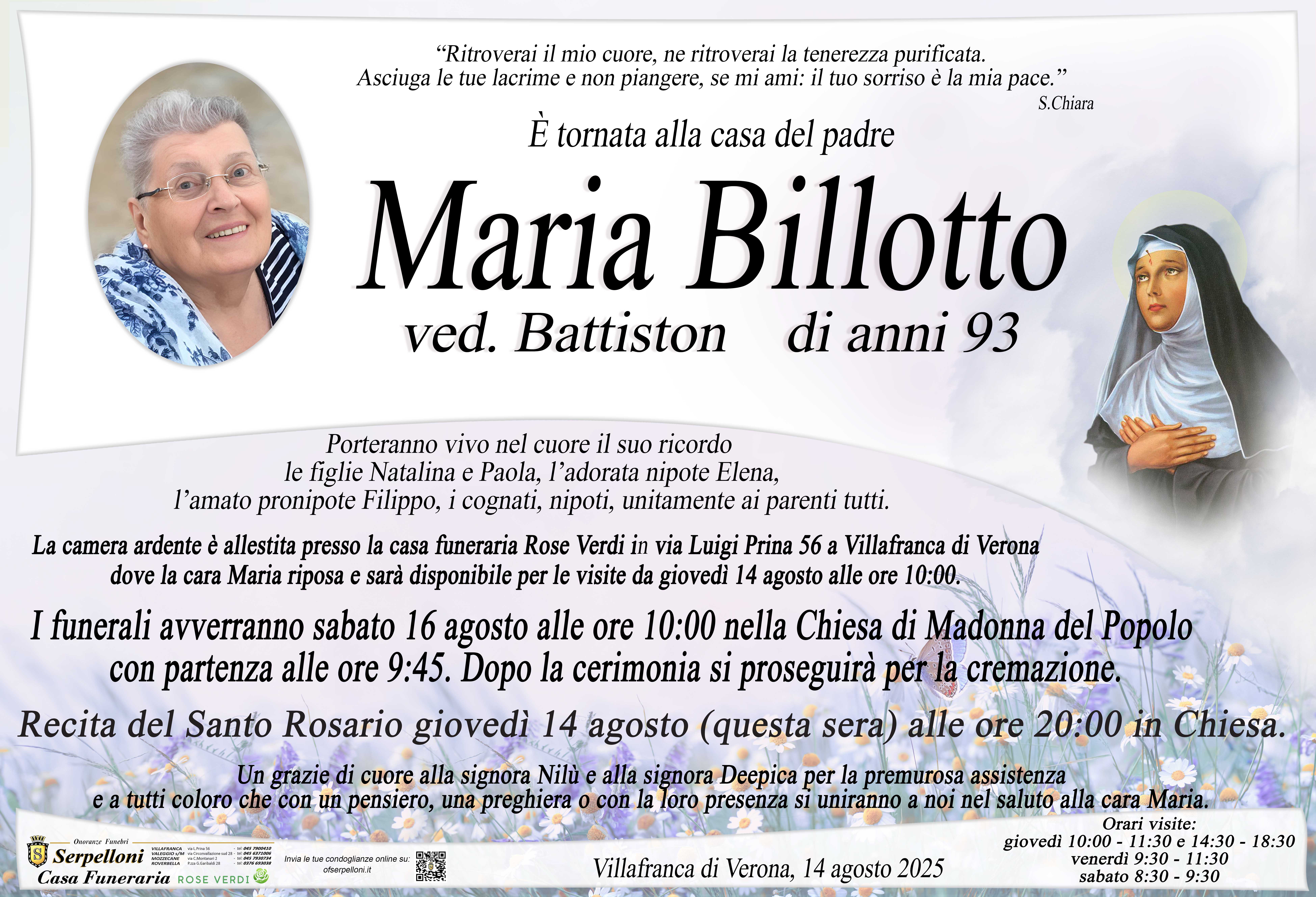 Scopri di più sull'articolo Maria Billotto